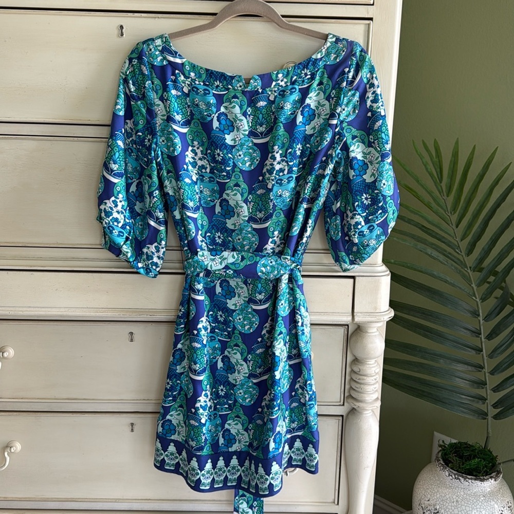 Elegant Lilly Pulitzer Sandpiper Dress Chinoiserie Ginger Jar size 2 - Picture 5 of 7